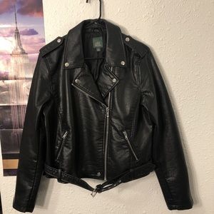 Target Black Faux Leather Jacket